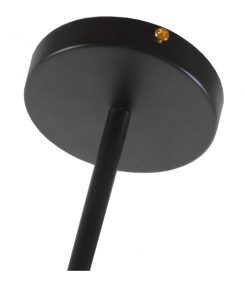 GloboStar® CHARIOT 01148 Vintage Κρεμαστό Φωτιστικό Οροφής Πολύφωτο Μαύρο με Μπεζ Σχοινί Φ55 x Y125cm 16 01148 6