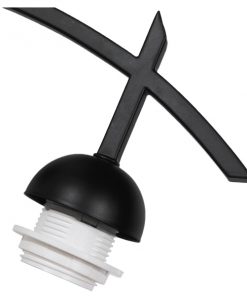 GloboStar® ISEN 01157 Μοντέρνο Φωτιστικό Τοίχου Απλίκα Μονόφωτο Μαύρο Μεταλλικό με Λευκό Γυαλί Φ15 x Μ24 x Π15 x Υ27cm 17 01157 8