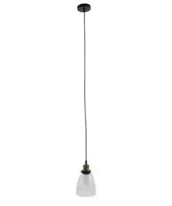 Alternative view of GloboStar® WICKHAM 01168 Vintage Κρεμαστό Φωτιστικό Οροφής Μονόφωτο Γυάλινο Καμπάνα Φ14 x Y23cm