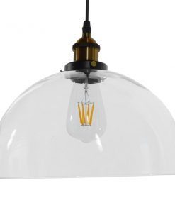 GloboStar® DARCY 01171 Vintage Κρεμαστό Φωτιστικό Οροφής Μονόφωτο Γυάλινο Καμπάνα Φ30 x Y25cm 14 01171 3