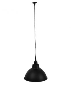 Alternative view of GloboStar® LOUVE 01176 Vintage Industrial Κρεμαστό Φωτιστικό Οροφής Μονόφωτο Μαύρο Μεταλλικό Καμπάνα Φ39 x Y32cm