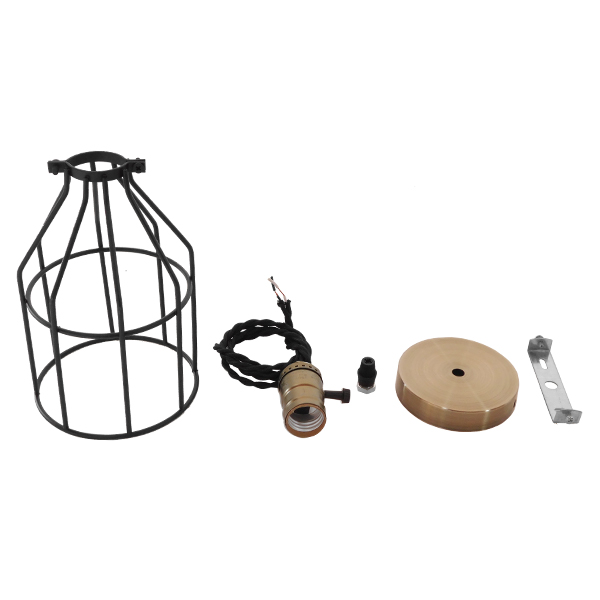 GloboStar® GALOT 01179 Vintage Industrial Κρεμαστό Φωτιστικό Οροφής Μονόφωτο Μαύρο Μεταλλικό Πλέγμα Φ14 x Y26cm 9 GloboStar® GALOT 01179 Vintage Industrial Κρεμαστό Φωτιστικό Οροφής Μονόφωτο Μαύρο Μεταλλικό Πλέγμα Φ14 x Y26cm - Image 7