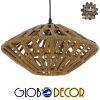 GloboStar® NATHLEN 01187 Vintage Κρεμαστό Φωτιστικό Οροφής Μονόφωτο Μαύρο Μεταλλικό Πλέγμα με Μπεζ Σχοινί Φ40 x Y20cm 2 GloboStar® NATHLEN 01187 Vintage Κρεμαστό Φωτιστικό Οροφής Μονόφωτο Μαύρο Μεταλλικό Πλέγμα με Μπεζ Σχοινί Φ40 x Y20cm