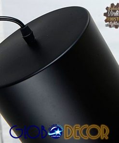GloboStar® SHERLOCK 01215 Vintage Κρεμαστό Φωτιστικό Οροφής Μονόφωτο Μαύρο Μεταλλικό Καμπάνα Φ26 x Y18cm 24 01215 13