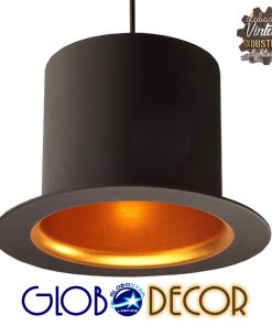 GloboStar® SHERLOCK 01215 Vintage Κρεμαστό Φωτιστικό Οροφής Μονόφωτο Μαύρο Μεταλλικό Καμπάνα Φ26 x Y18cm 26 01215 7