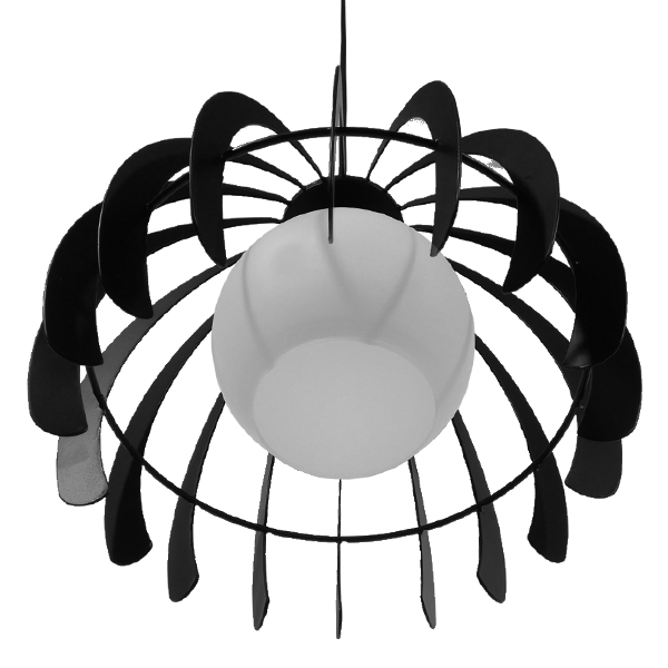 GloboStar® INGLEY 01226 Μοντέρνο Κρεμαστό Φωτιστικό Οροφής Μονόφωτο Μαύρο Μεταλλικό Πλέγμα με Λευκό Γυαλί Φ26 x Y21cm 9 GloboStar® INGLEY 01226 Μοντέρνο Κρεμαστό Φωτιστικό Οροφής Μονόφωτο Μαύρο Μεταλλικό Πλέγμα με Λευκό Γυαλί Φ26 x Y21cm - Image 7