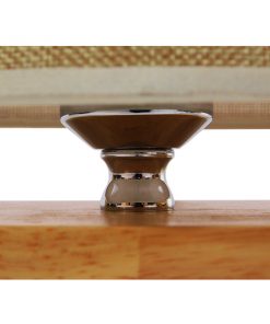 GloboStar® CHIARA 01241 Μοντέρνο Επιτραπέζιο Φωτιστικό Πορτατίφ Μονόφωτο Ξύλινο με Μπέζ Καπέλο Μ24 x Π16 x Υ25cm 19 01241 6