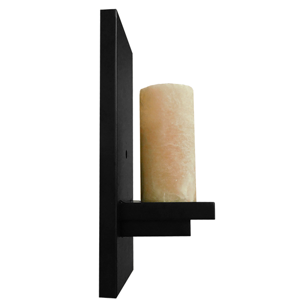 GloboStar® ODILIA 01245 Vintage Φωτιστικό Τοίχου Απλίκα Μονόφωτο Μαύρο Μεταλλικό με Μπεζ Όνυχα Μ10 x Π14 x Υ30cm 5 GloboStar® ODILIA 01245 Vintage Φωτιστικό Τοίχου Απλίκα Μονόφωτο Μαύρο Μεταλλικό με Μπεζ Όνυχα Μ10 x Π14 x Υ30cm - Image 3