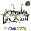 GloboStar® NEST 01255 Vintage Industrial Κρεμαστό Φωτιστικό Οροφής Πολύφωτο Mαύρο Μεταλλικό Πλέγμα Μ105 x Π36.5 x Y37cm