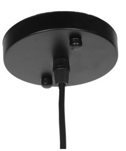 GloboStar® VALLETE BLACK 01258 Μοντέρνο Κρεμαστό Φωτιστικό Οροφής Μονόφωτο Μαύρο Μεταλλικό Καμπάνα Φ45 x Y27cm 15 01258 7