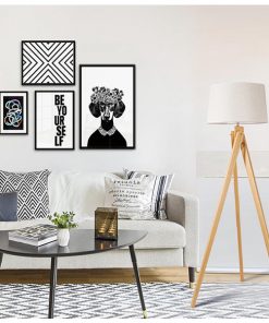 GloboStar® TRIPOD 01263 Μοντέρνο Φωτιστικό Δαπέδου Μονόφωτο 1 x E27 Μπεζ Ξύλινο Καμπάνα D40 x H143cm 24 01263 5 1