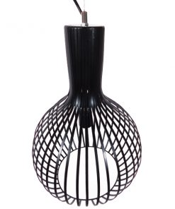 GloboStar® GOBLET DARK 01266 Μοντέρνο Κρεμαστό Φωτιστικό Οροφής Μονόφωτο Μαύρο Μεταλλικό Καμπάνα Φ38 x Y50cm 12 01266 005