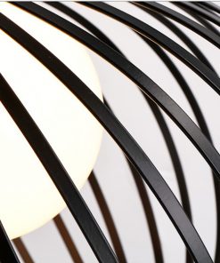 GloboStar® GOBLET DARK 01266 Μοντέρνο Κρεμαστό Φωτιστικό Οροφής Μονόφωτο Μαύρο Μεταλλικό Καμπάνα Φ38 x Y50cm 15 01266 009