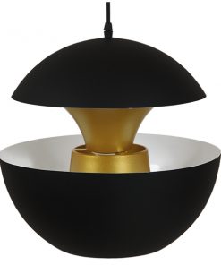 GloboStar® SEVILLE BLACK 01269 Μοντέρνο Κρεμαστό Φωτιστικό Οροφής Μονόφωτο Μαύρο Μεταλλικό Φ35 x Y33cm 14 01269 0011