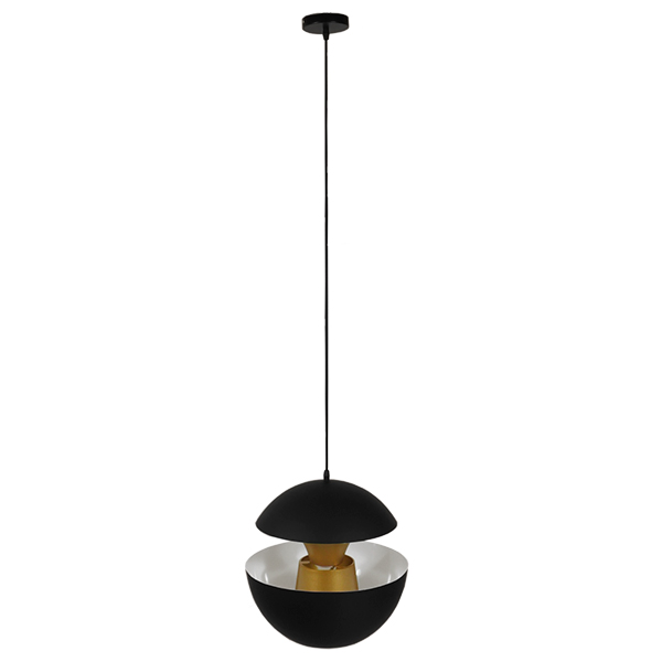 GloboStar® SEVILLE BLACK 01269 Μοντέρνο Κρεμαστό Φωτιστικό Οροφής Μονόφωτο Μαύρο Μεταλλικό Φ35 x Y33cm 4 GloboStar® SEVILLE BLACK 01269 Μοντέρνο Κρεμαστό Φωτιστικό Οροφής Μονόφωτο Μαύρο Μεταλλικό Φ35 x Y33cm - Image 2