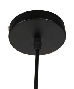 GloboStar® SEVILLE BLACK 01269 Μοντέρνο Κρεμαστό Φωτιστικό Οροφής Μονόφωτο Μαύρο Μεταλλικό Φ35 x Y33cm 21 01269 009