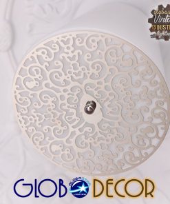 GloboStar® SERENIA WHITE 01271 Μοντέρνο Κρεμαστό Φωτιστικό Οροφής Μονόφωτο Λευκό Γύψινο Καμπάνα Φ60 x Y30cm 10 01270 6
