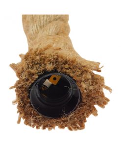 GloboStar® ROPE 01278 Vintage Industrial Κρεμαστό Φωτιστικό Οροφής Μονόφωτο με 1 μέτρο Μπεζ Σχοινί Φ3.5 x 100cm 10 01278 4