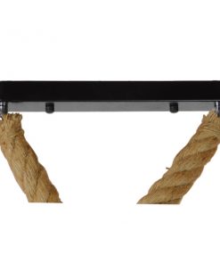 GloboStar® ROPE 01279 Vintage Industrial Κρεμαστό Φωτιστικό Οροφής Δίφωτο με 1 μέτρο Μπεζ Σχοινί Φ3.5 x Y100cm 9 01279 4