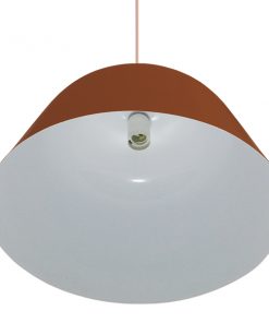 GloboStar® NORTHVALE 01283 Μοντέρνο Κρεμαστό Φωτιστικό Οροφής Μονόφωτο Κόκκινο Κεραμιδί Μεταλλικό Καμπάνα Φ40 x Y24cm 15 01283 004