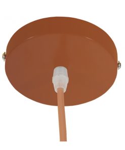 GloboStar® NORTHVALE 01283 Μοντέρνο Κρεμαστό Φωτιστικό Οροφής Μονόφωτο Κόκκινο Κεραμιδί Μεταλλικό Καμπάνα Φ40 x Y24cm 18 01283 007