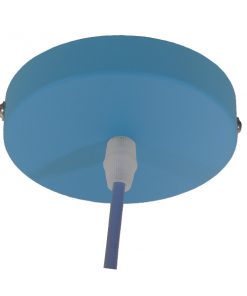 GloboStar® DOWNVALE 01286 Μοντέρνο Κρεμαστό Φωτιστικό Οροφής Μονόφωτο Μπλε Μεταλλικό Καμπάνα Φ40 x Y24cm 18 01286 0011