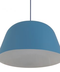 GloboStar® DOWNVALE 01286 Μοντέρνο Κρεμαστό Φωτιστικό Οροφής Μονόφωτο Μπλε Μεταλλικό Καμπάνα Φ40 x Y24cm 14 01286 003