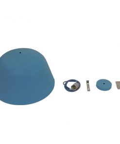 GloboStar® DOWNVALE 01286 Μοντέρνο Κρεμαστό Φωτιστικό Οροφής Μονόφωτο Μπλε Μεταλλικό Καμπάνα Φ40 x Y24cm 19 01286 004