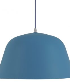 GloboStar® DOWNVALE 01286 Μοντέρνο Κρεμαστό Φωτιστικό Οροφής Μονόφωτο Μπλε Μεταλλικό Καμπάνα Φ40 x Y24cm 13 01286 005