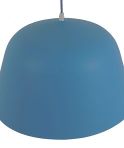 GloboStar® DOWNVALE 01286 Μοντέρνο Κρεμαστό Φωτιστικό Οροφής Μονόφωτο Μπλε Μεταλλικό Καμπάνα Φ40 x Y24cm 16 01286 008