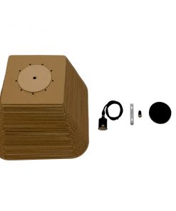 GloboStar® CORFU 01295 Vintage Κρεμαστό Φωτιστικό Οροφής Μονόφωτο 3D από Επεξεργασμένο Σκληρό Καφέ Χαρτόνι Καμπάνα Φ38 x Y31cm 22 01295 0011