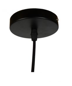 GloboStar® CORFU 01295 Vintage Κρεμαστό Φωτιστικό Οροφής Μονόφωτο 3D από Επεξεργασμένο Σκληρό Καφέ Χαρτόνι Καμπάνα Φ38 x Y31cm 20 01295 009