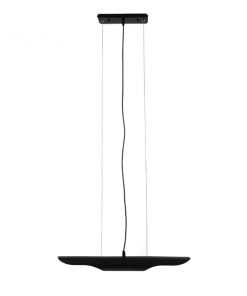 Alternative view of GloboStar® ESTERINA 01304 Μοντέρνο Κρεμαστό Φωτιστικό Οροφής Δίφωτο Μαύρο - Χρυσό Μεταλλικό Μ60 x Π6 x Υ6cm