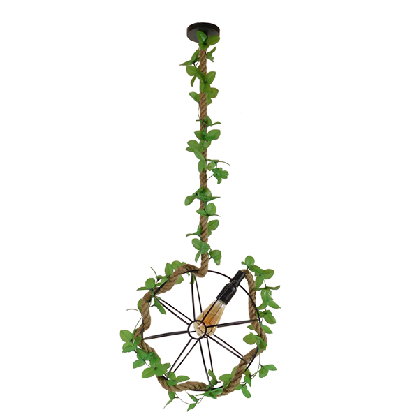 GloboStar® LEVANTA 01329 Vintage Industrial Κρεμαστό Φωτιστικό Οροφής Μονόφωτο Πλέγμα με Μπεζ Σχοινί Φ42 x Υ42cm 7 GloboStar® LEVANTA 01329 Vintage Industrial Κρεμαστό Φωτιστικό Οροφής Μονόφωτο Πλέγμα με Μπεζ Σχοινί Φ42 x Υ42cm - Image 5