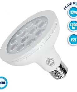 Λάμπα LED E27 PAR30 Σποτ 12W 230V 1200lm 36° Ψυχρό Λευκό 6000k GloboStar 01772