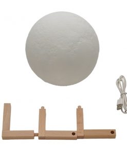 Επαναφορτιζόμενο Διακοσμητικό Ανάγλυφο Φωτιστικό Αφής 3D Moon 12cm RGBW Ντιμαριζόμενο με Ασύρματο Χειριστήριο GloboStar 07029 17 02rgb 1