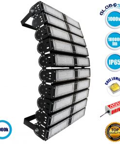 Φωτιστικό Γηπέδου - Προβολέας Tunnel GOLIATH Philips LumiLED 1000W 180LM/W 180000LM 75°*135° Μοίρες AC100-277V MeanWell Driver 5YEARS WARRANTY Αδιάβροχο IP65 Ψυχρό Λευκό 5000k GloboStar 03500