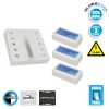 Ασύρματο LED Dimmer Τοίχου Αφής 2.4G RF για Τρια Groups 12v (432w) - 24v (864w) DC GloboStar 04047 2 04047 01