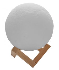 Alternative view of Επαναφορτιζόμενο Διακοσμητικό Ανάγλυφο Φωτιστικό Αφής 3D Moon 15cm 2 Χρωμάτων Ντιμαριζόμενο GloboStar 07028