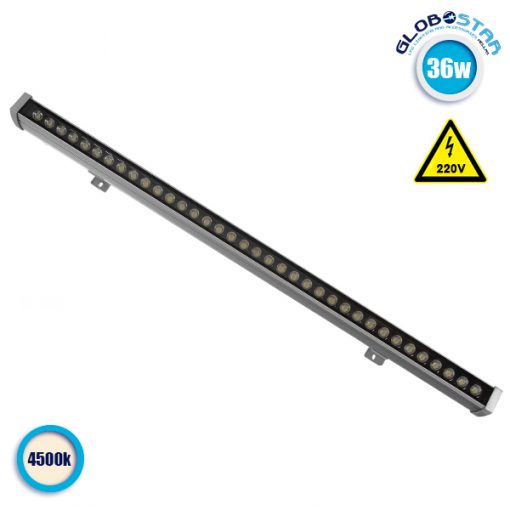LED Wall Washer 36W 230V 3400lm 30° 100cm Αδιάβροχο IP65 Φυσικό Λευκό 4500k GloboStar 05012
