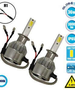 LED HID Kit H1 36 Watt 8-48 Volt DC 3800 Lumen 6000k C6 Economy Line GloboStar 06660