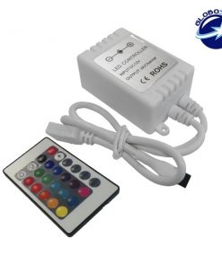 Ασύρματος Mini LED RGB Controller και Χειριστήριο IR 12v (72w) GloboStar 04033