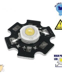 Υψηλής Ισχύος Star LED High Power 1W 3.2V Θερμό Λευκό 3000k GloboStar 47040