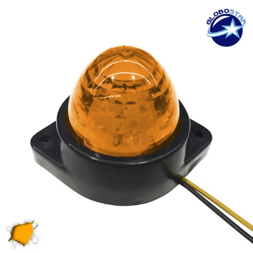 LED Πλευρικά Φώτα Όγκου Φορτηγών BULLET Αδιάβροχο IP66 6 SMD 24 Volt Πορτοκαλί GloboStar 75484