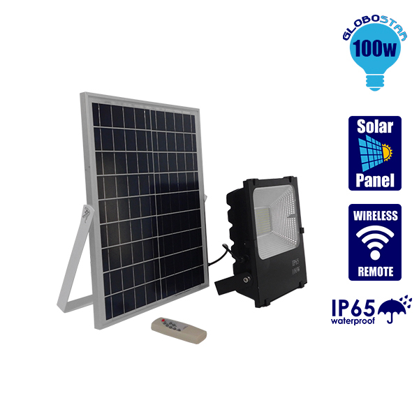 Αυτόνομος Ηλιακός Φωτοβολταϊκός Προβολέας LED 100W 6000lm 180° Αδιάβροχος IP65 με Ασύρματο Χειριστήριο Ψυχρό Λευκό 6000k GloboStar 12104 3 Αυτόνομος Ηλιακός Φωτοβολταϊκός Προβολέας LED 100W 6000lm 180° Αδιάβροχος IP65 με Ασύρματο Χειριστήριο Ψυχρό Λευκό 6000k GloboStar 12104