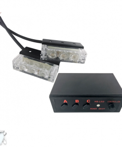 Εξωτερικά Φώτα Οδικής Βοήθειας STROBO LED 2x1 6W 10-30V IP65 Αδιάβροχα Λευκό GloboStar 33535