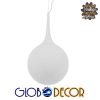 GloboStar® SPHERE 01143 Μοντέρνο Κρεμαστό Φωτιστικό Οροφής Μονόφωτο Λευκό Γυάλινο Φ25 x Y46.5cm 1 GloboStar® SPHERE 01143 Μοντέρνο Κρεμαστό Φωτιστικό Οροφής Μονόφωτο Λευκό Γυάλινο Φ25 x Y46.5cm