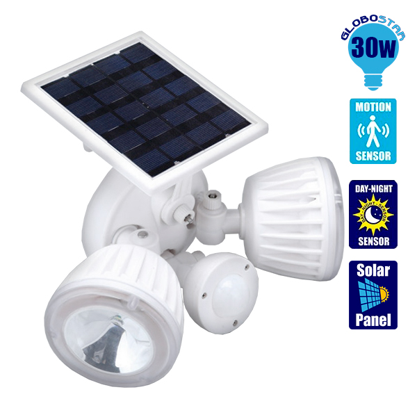 Αυτόνομος Ηλιακός Φωτοβολταϊκός Προβολέας Ασφαλείας CREE LED 30W 1500lm Αδιάβροχος IP65 με Αισθητήρα Νυχτός - Κίνησης Ψυχρό Λευκό 6000k GloboStar 12110 2 Αυτόνομος Ηλιακός Φωτοβολταϊκός Προβολέας Ασφαλείας CREE LED 30W 1500lm Αδιάβροχος IP65 με Αισθητήρα Νυχτός - Κίνησης Ψυχρό Λευκό 6000k GloboStar 12110