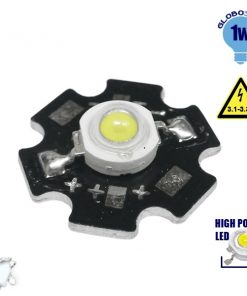 Υψηλής Ισχύος Star LED High Power 1W 3.2V Ψυχρό Λευκό 6000k GloboStar 46830