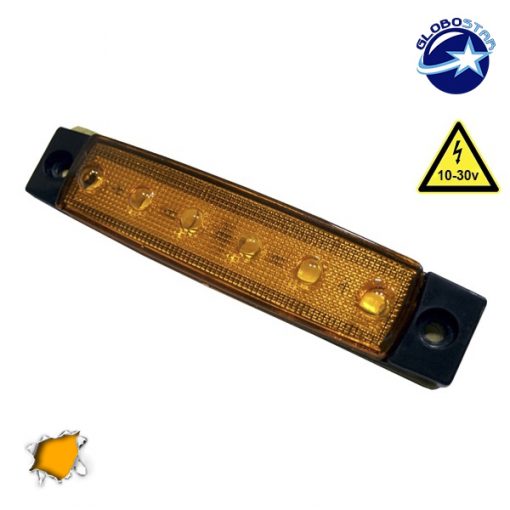 LED Φώτα Όγκου Φορτηγών Αδιάβροχο IP66 Πορτοκαλί GloboStar 77471